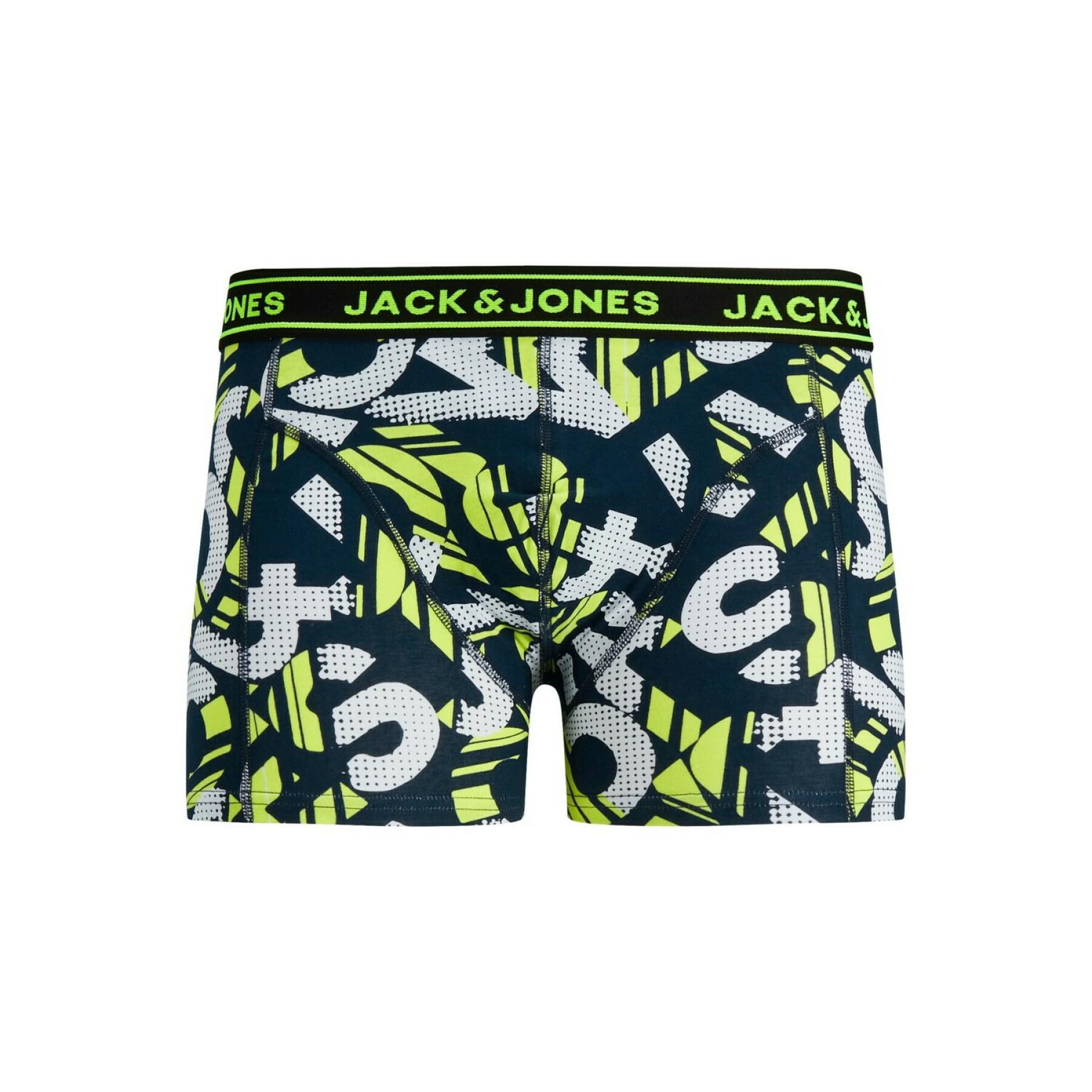 Set van 3 boxers voor kinderen Jack & Jones Logo Print