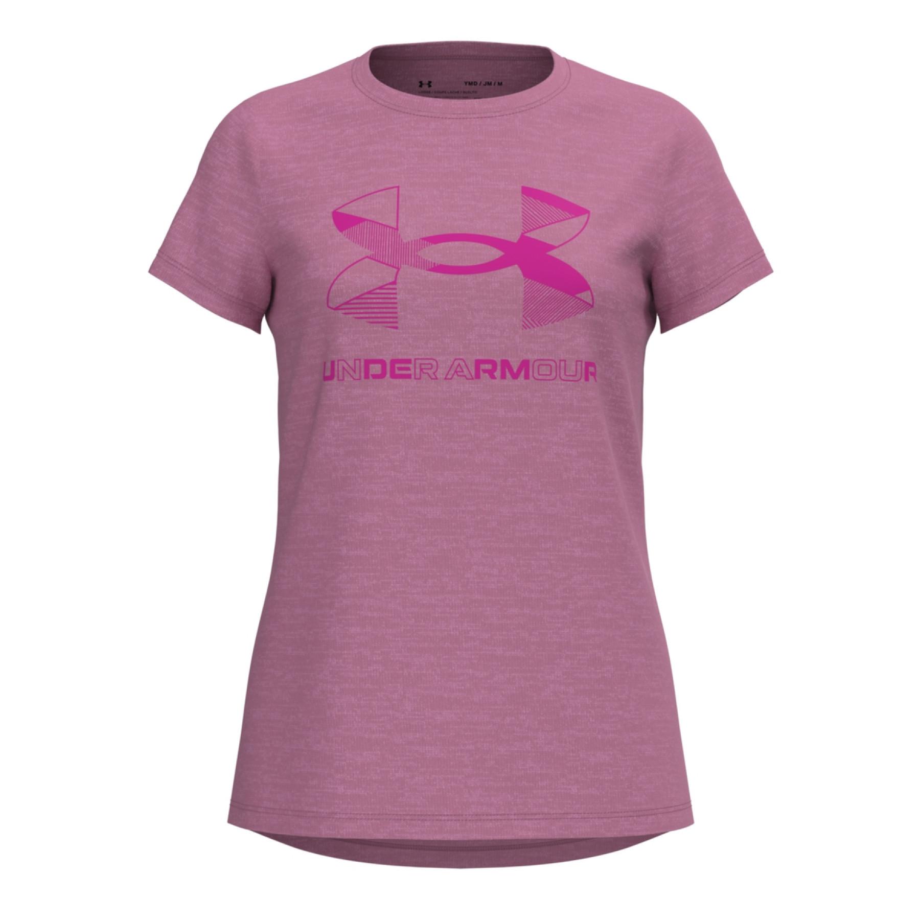 Meisjes-T-shirt Under Armour à manches courtes et motif Twist Big Logo