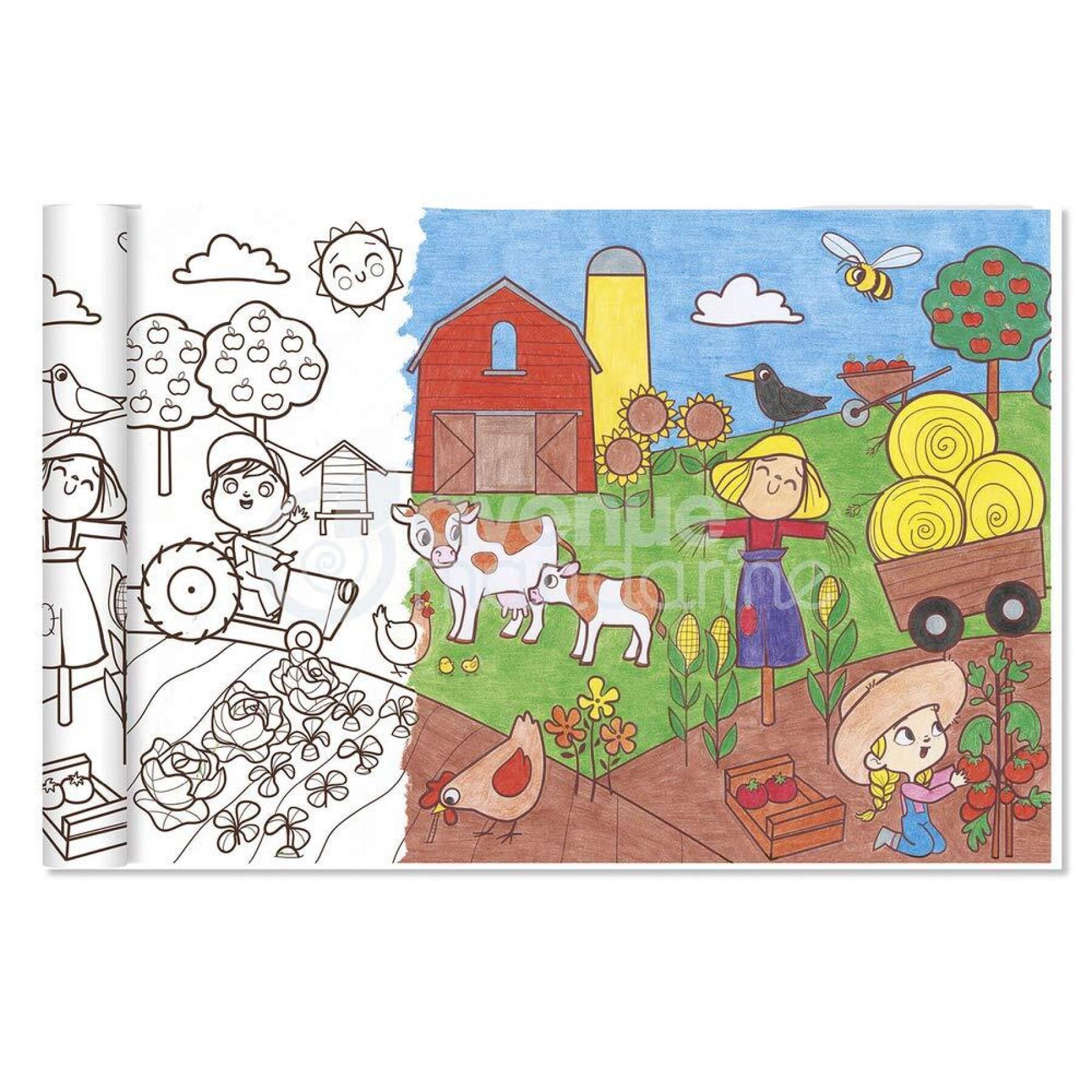 6 kleurplaten van de kleine boerenwereld Avenue Mandarine Graffy