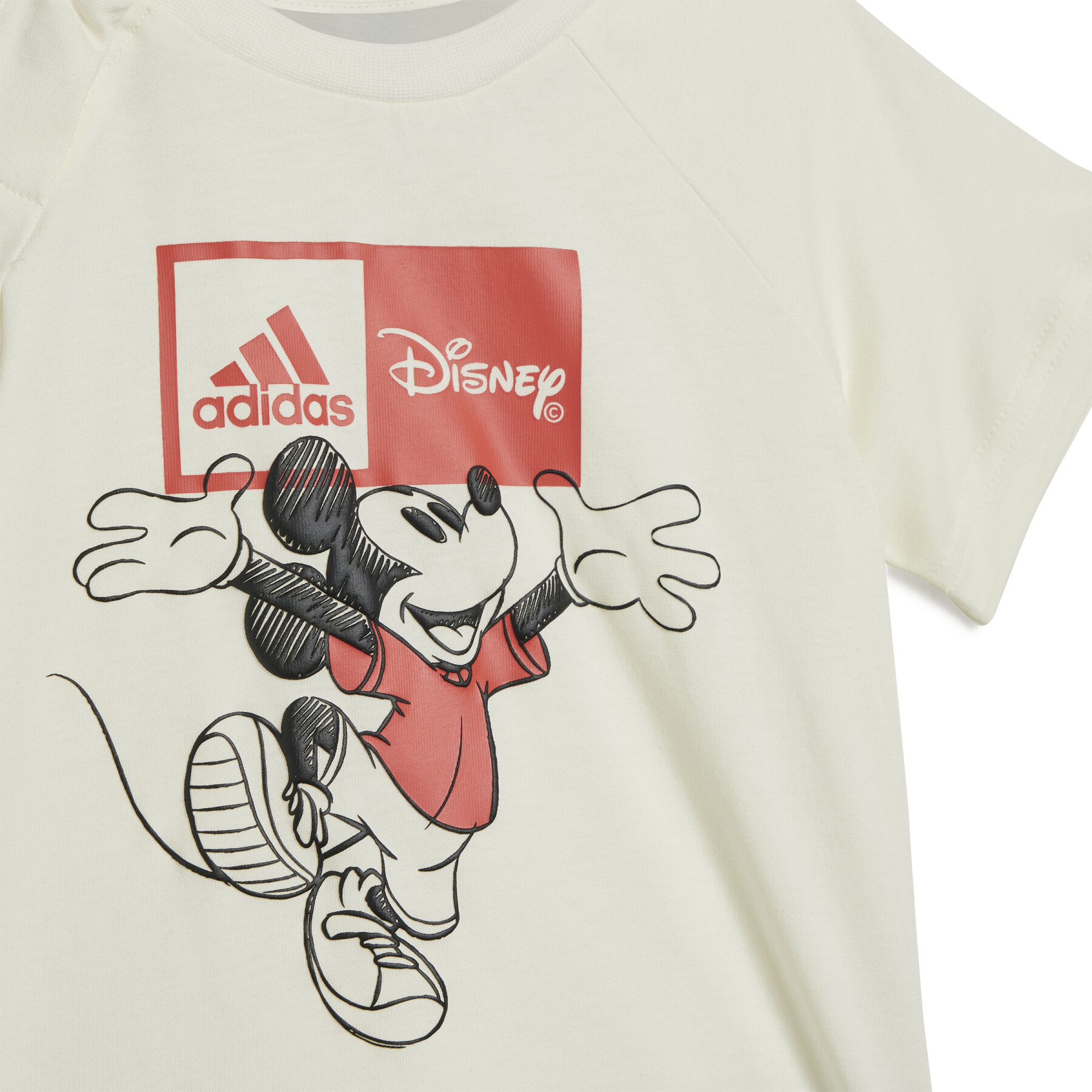 Baby t-shirt, korte broek en slabbetje adidas Disney Mickey Mouse