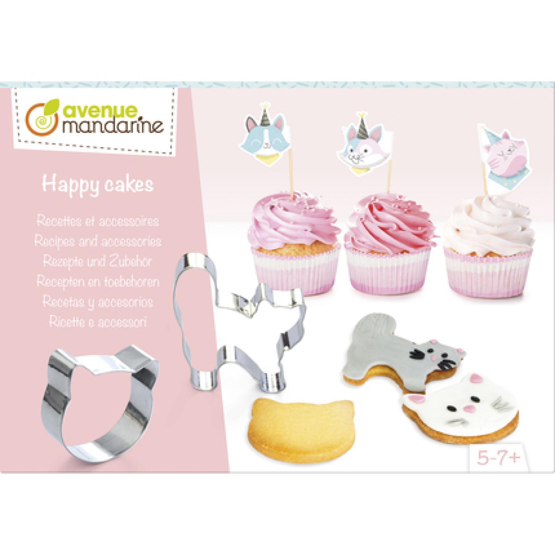 Creatieve receptendoos en happy cakes kat accessoire Avenue Mandarine