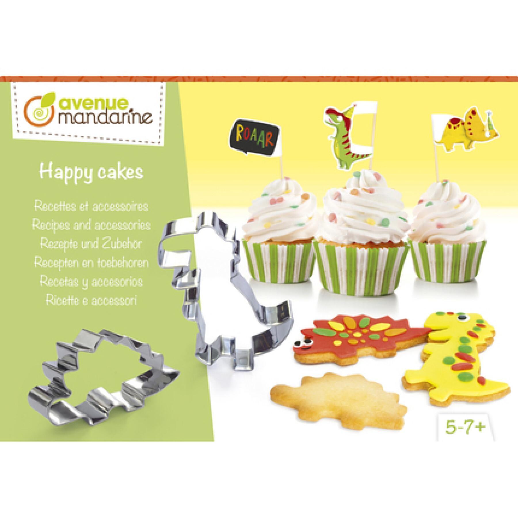 Creatieve receptendoos en accessoire happy cakes dinosaurussen Avenue Mandarine