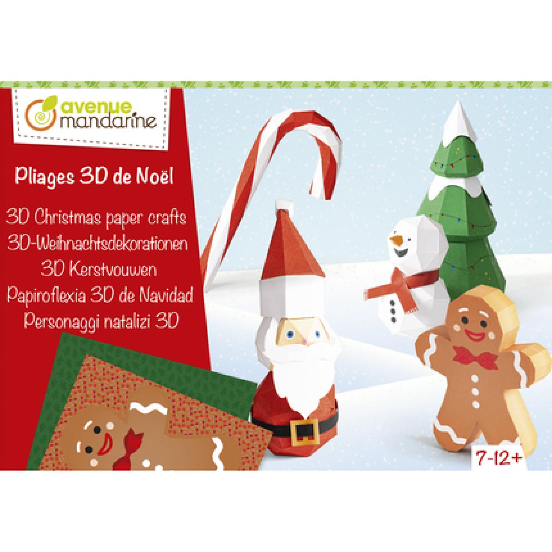 Creatieve doos - 3d kerstfiguren om te bouwen Avenue Mandarine
