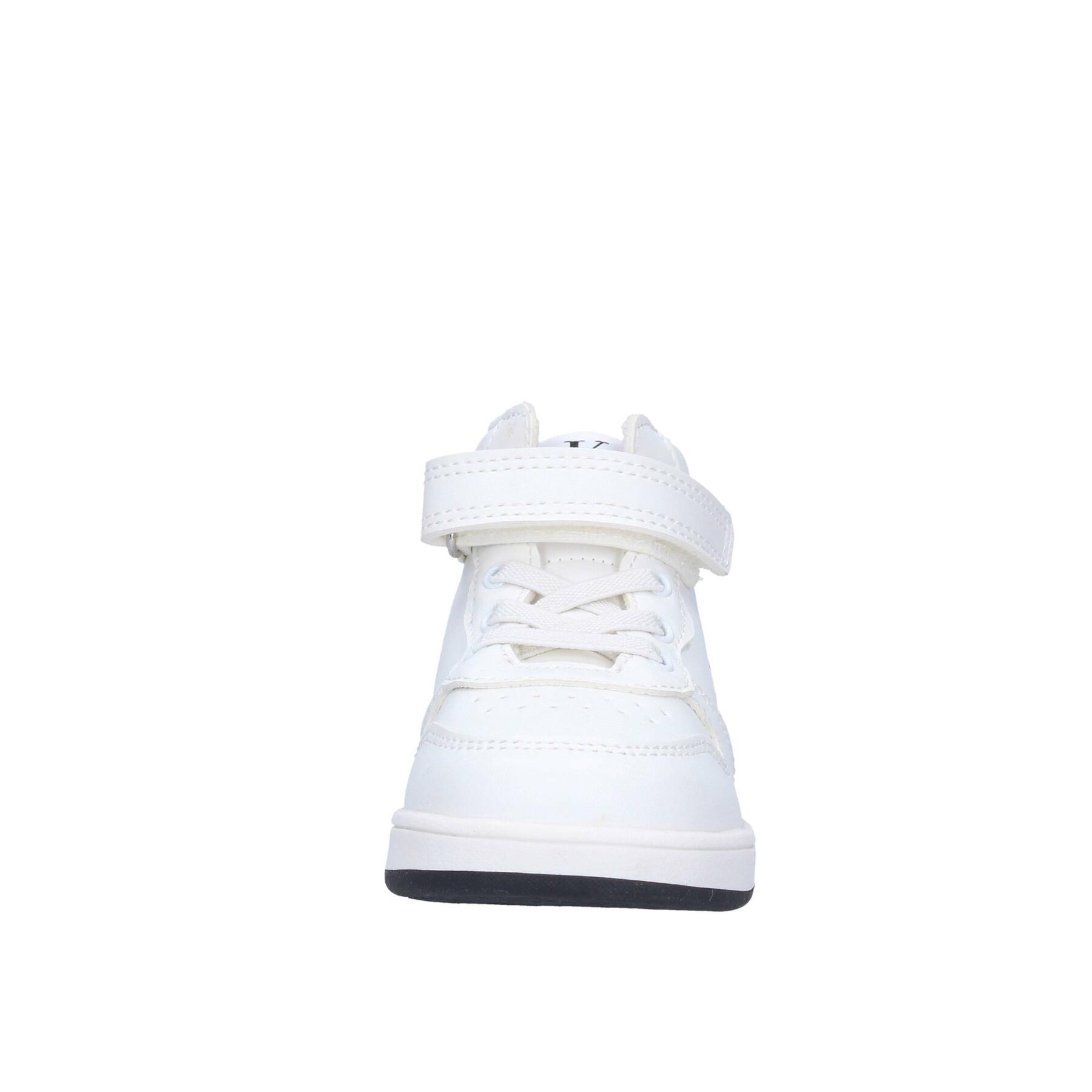 Kinderschoenen met vetersluiting en klittenband Calvin Klein white/black