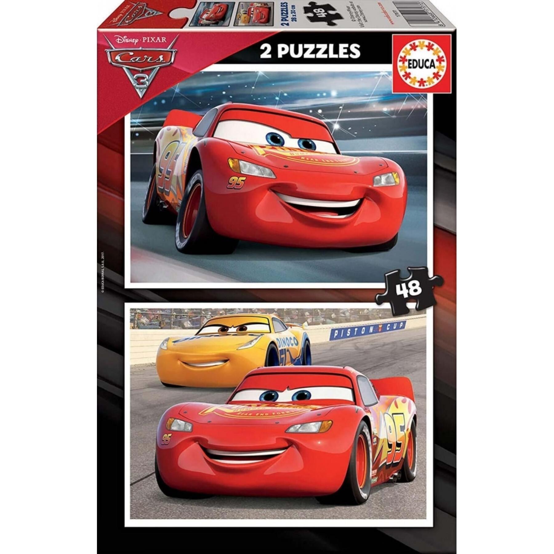 Puzzels met 48 stukjes cars double Cars (x2)
