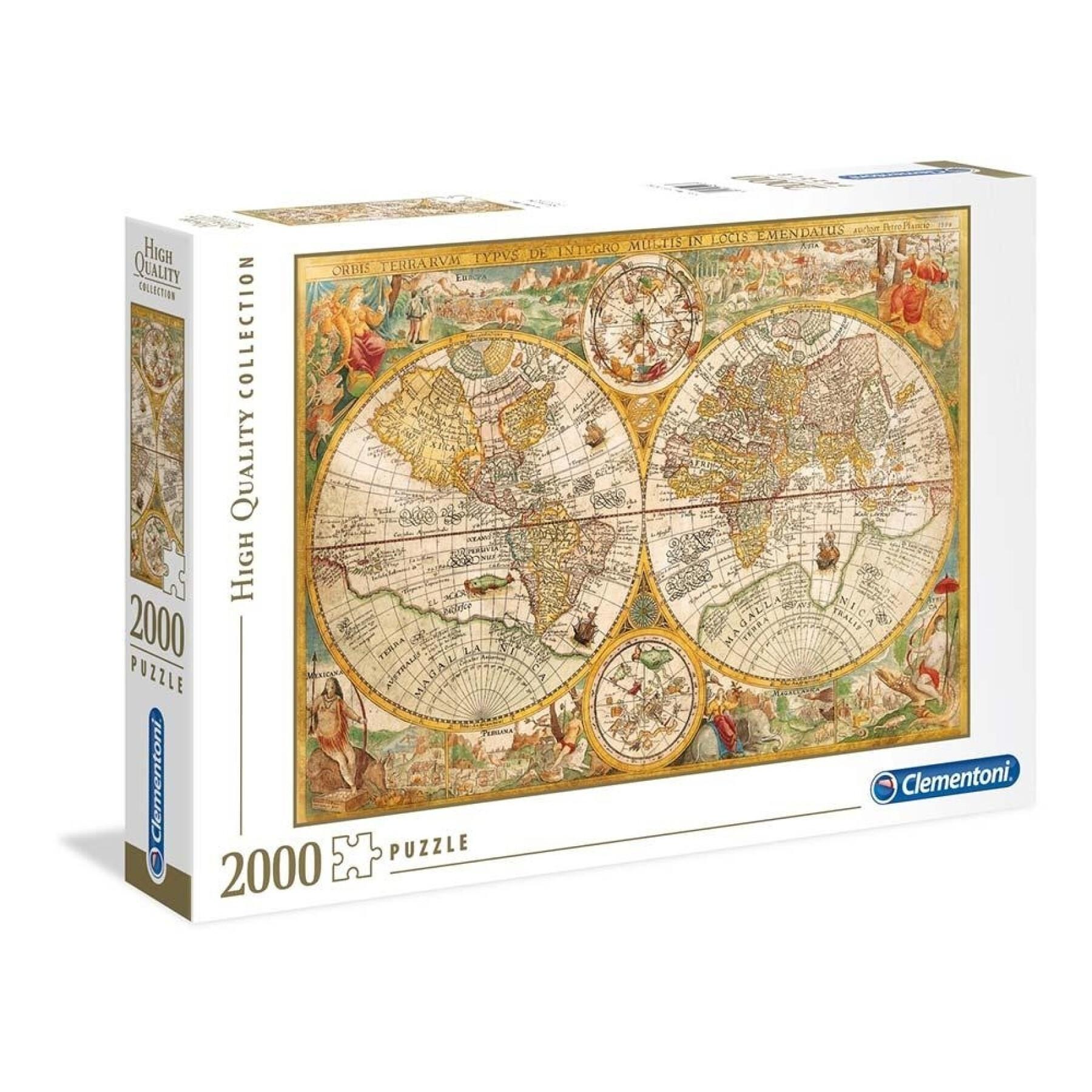 2000 stukjes puzzel antieke kaart Clementoni