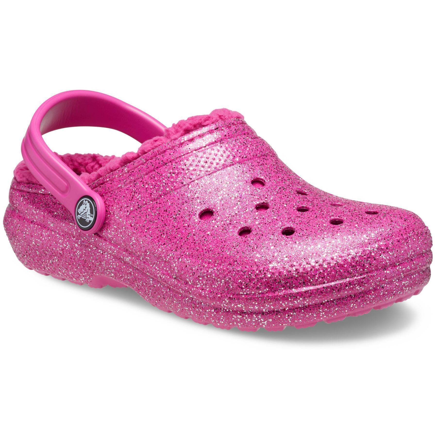 Meisjesklompen Crocs Classic Lined Glitter Clog T
