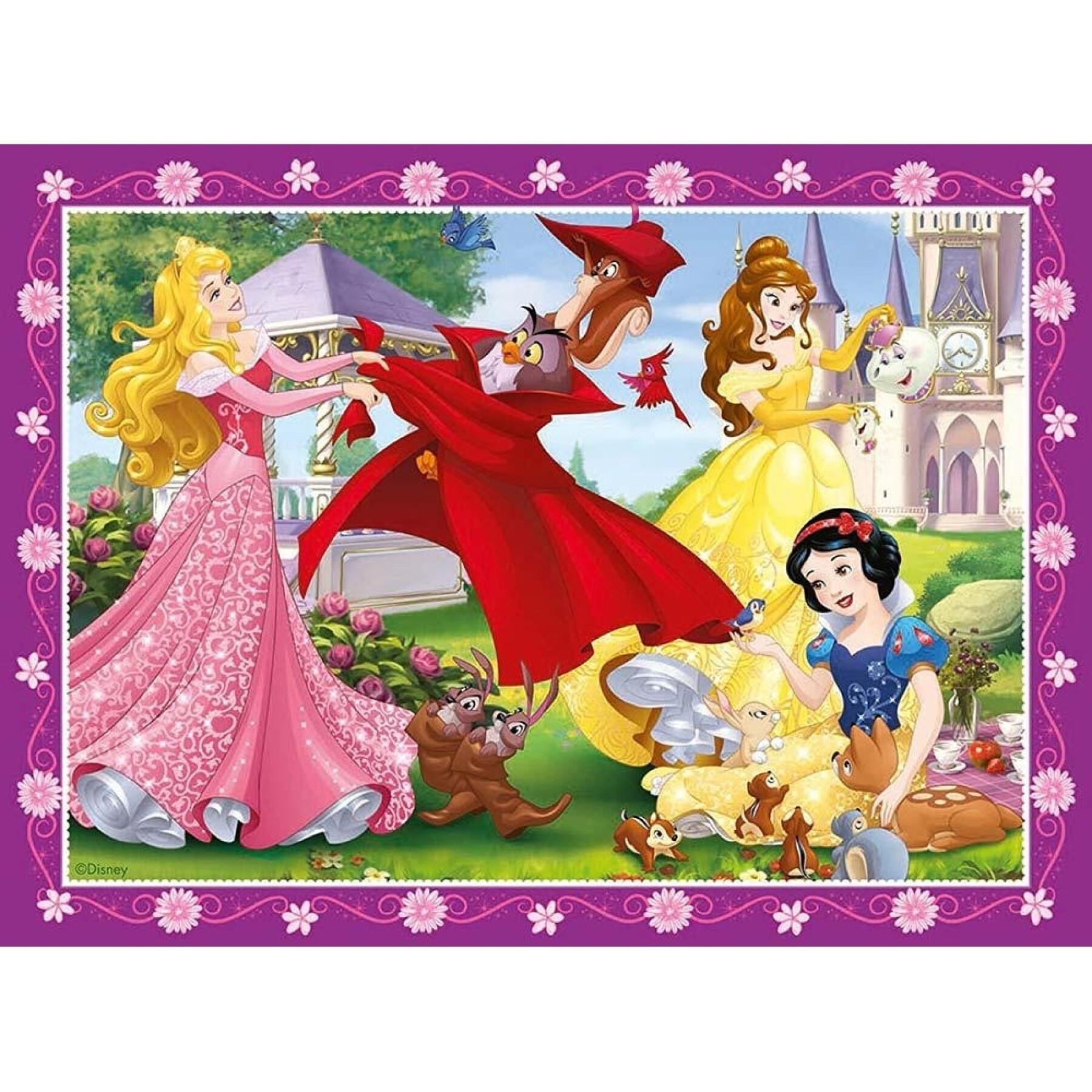 4-delige puzzel x 1-12-16-20-24 stukjes Disney Princess