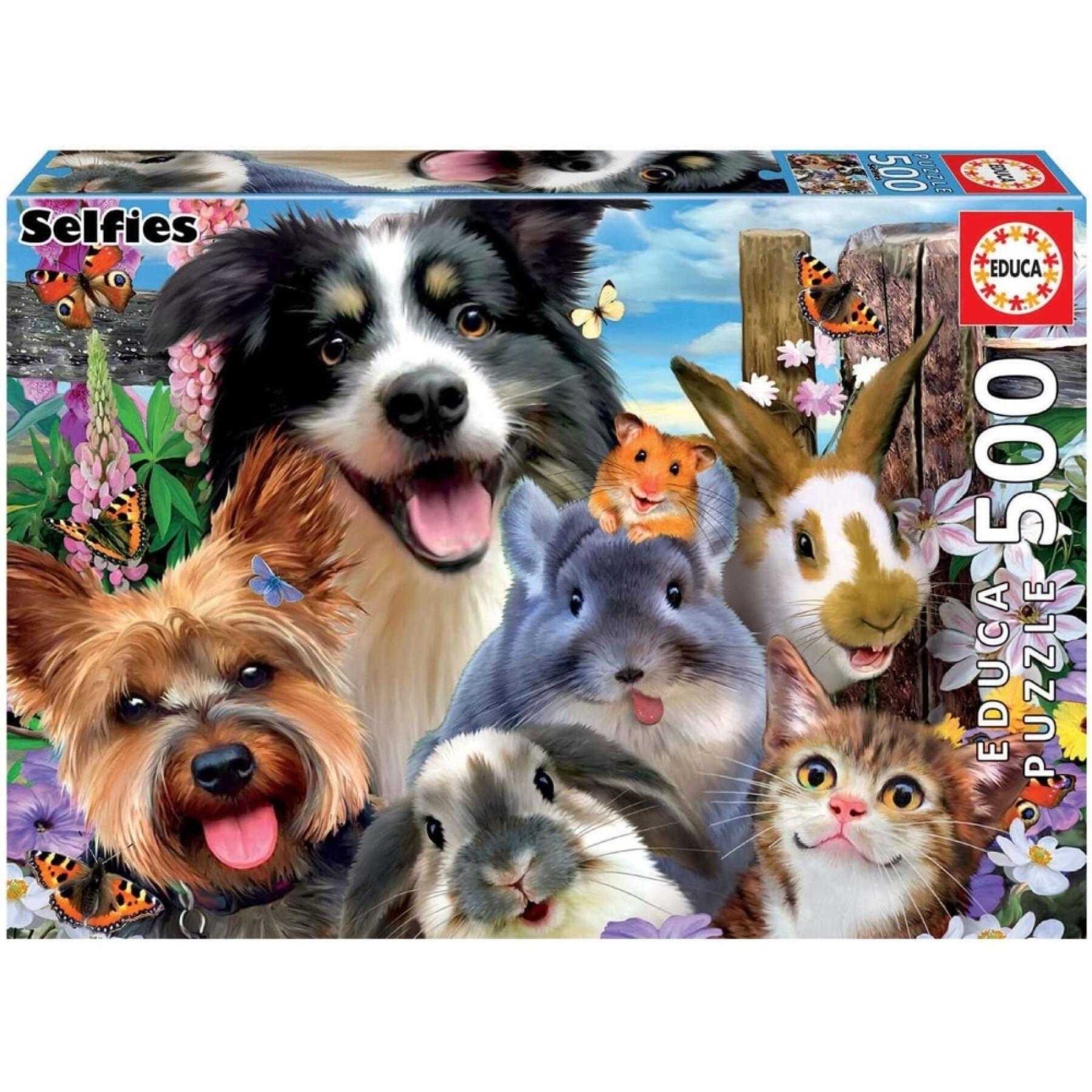 500 stukjes puzzel Educa Animales Amigos Del Patio