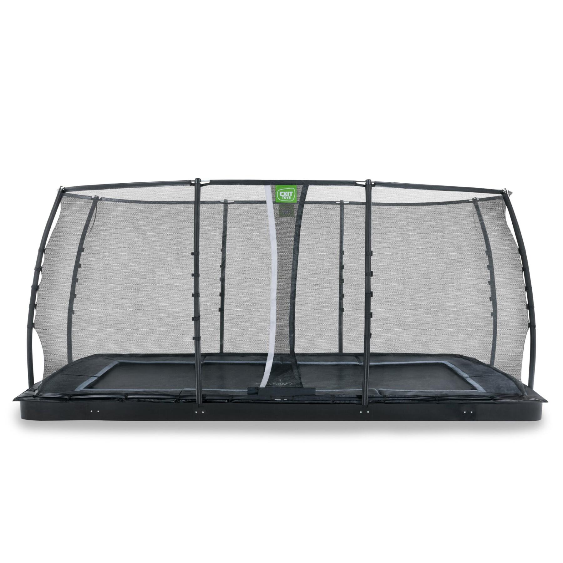 Ondergrondse trampoline op grondniveau met veiligheidsnet Exit Toys Dynamic 305 x 519 cm