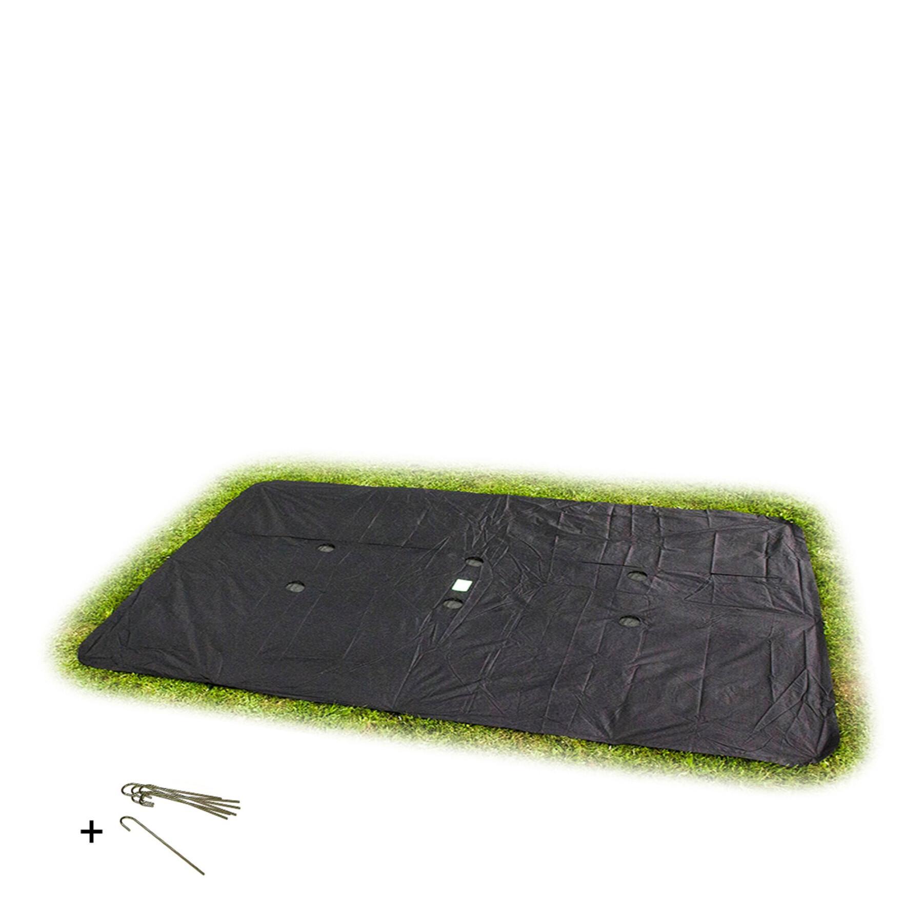 Rechthoekige beschermhoes voor trampoline in maaiveld Exit Toys 244 x 427 cm