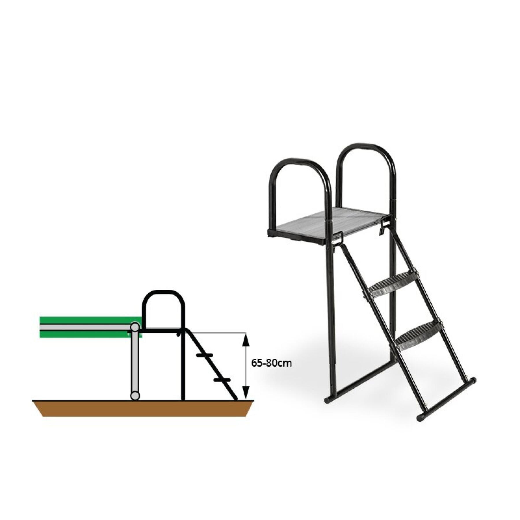 Platform met ladder voor trampoline framehoogte Exit Toys 65 - 80 cm