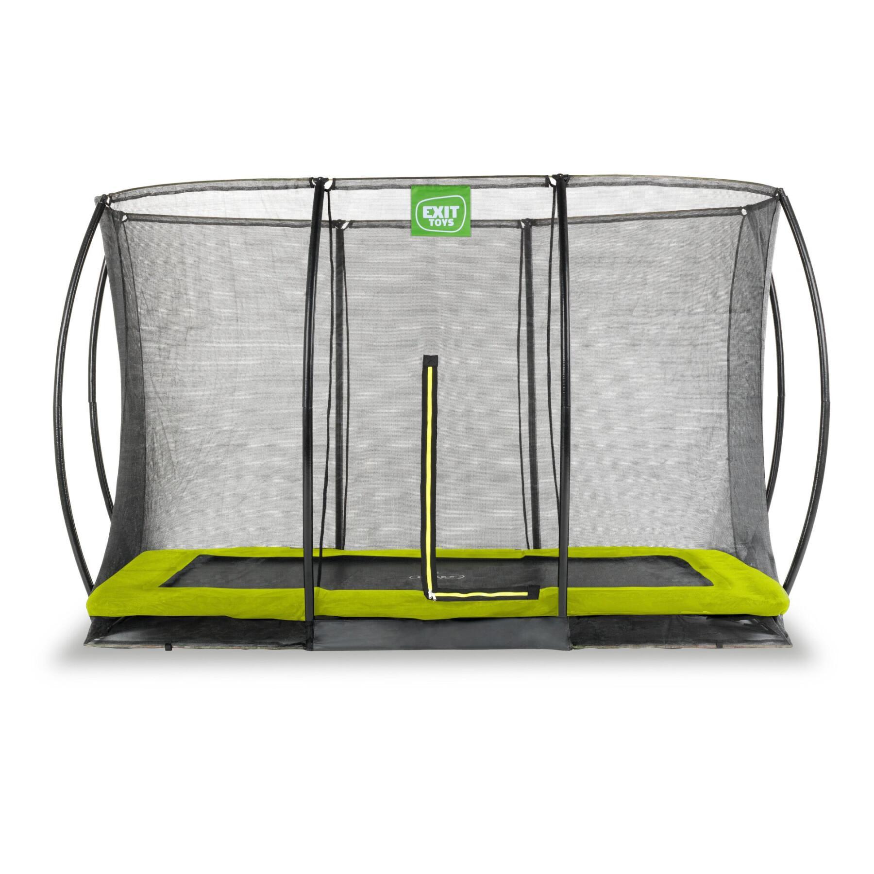 Ondergrondse trampoline met veiligheidsnet Exit Toys Silhouette 244 x 366 cm