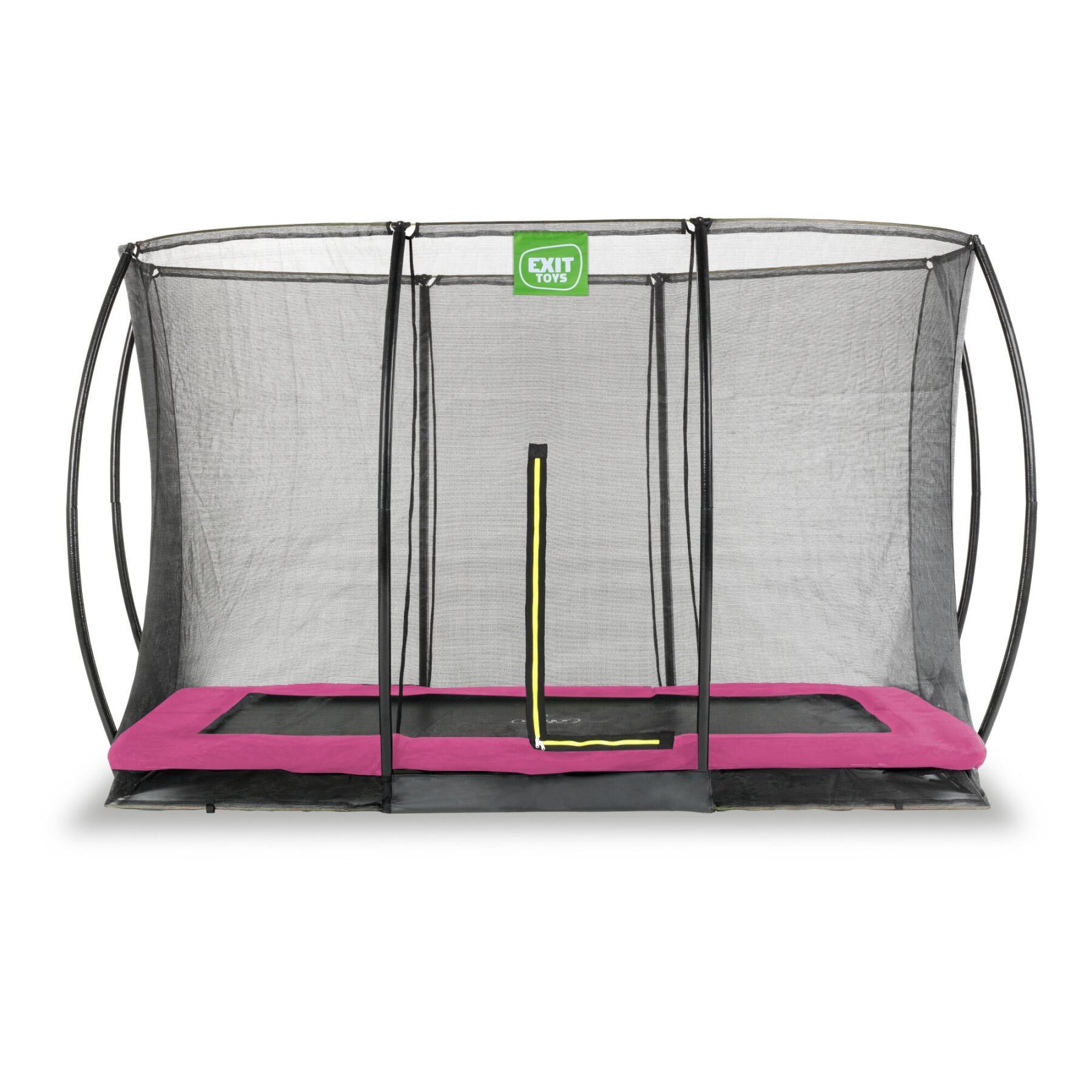 Ondergrondse trampoline met veiligheidsnet Exit Toys Silhouette 244 x 366 cm
