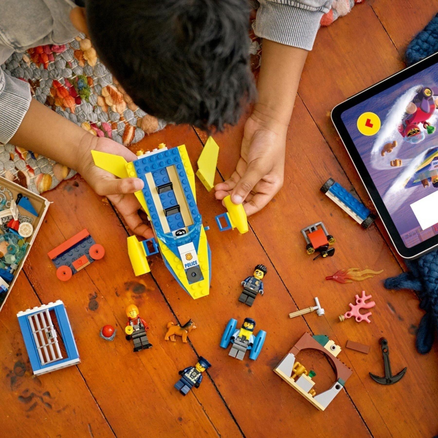 Missie boot bouwen spelletjes Lego Police Eau City