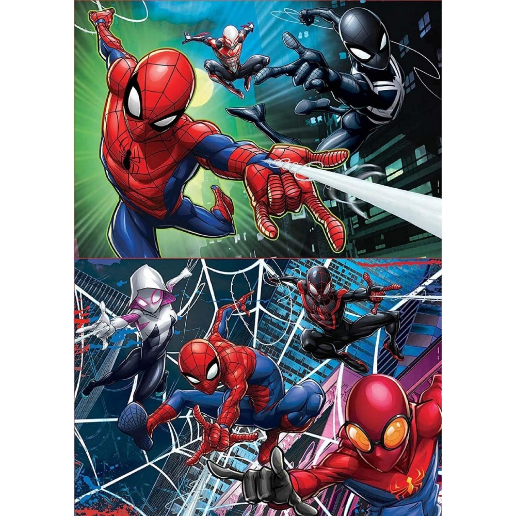 2-delige puzzel x 100 pièces Spiderman Marvel