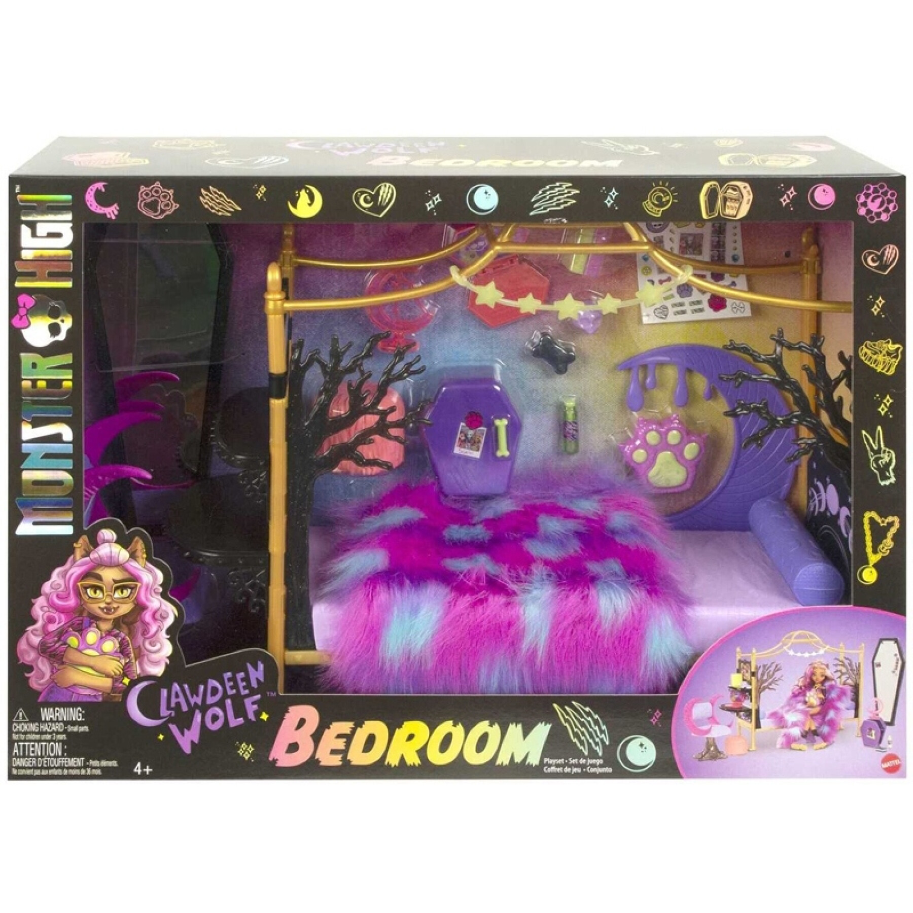 Accessoires voor clawdeen slaapkamerpoppen Mattel France Monster High