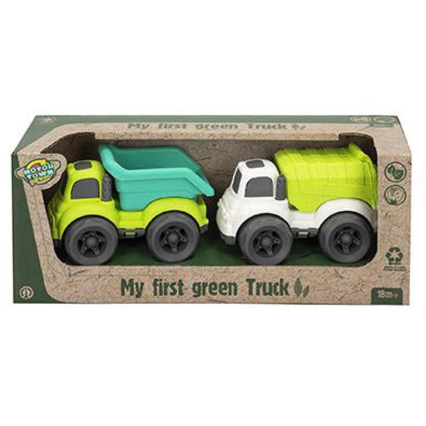 Set van 2 vrachtwagenmodellen in doos Motor Town Eco