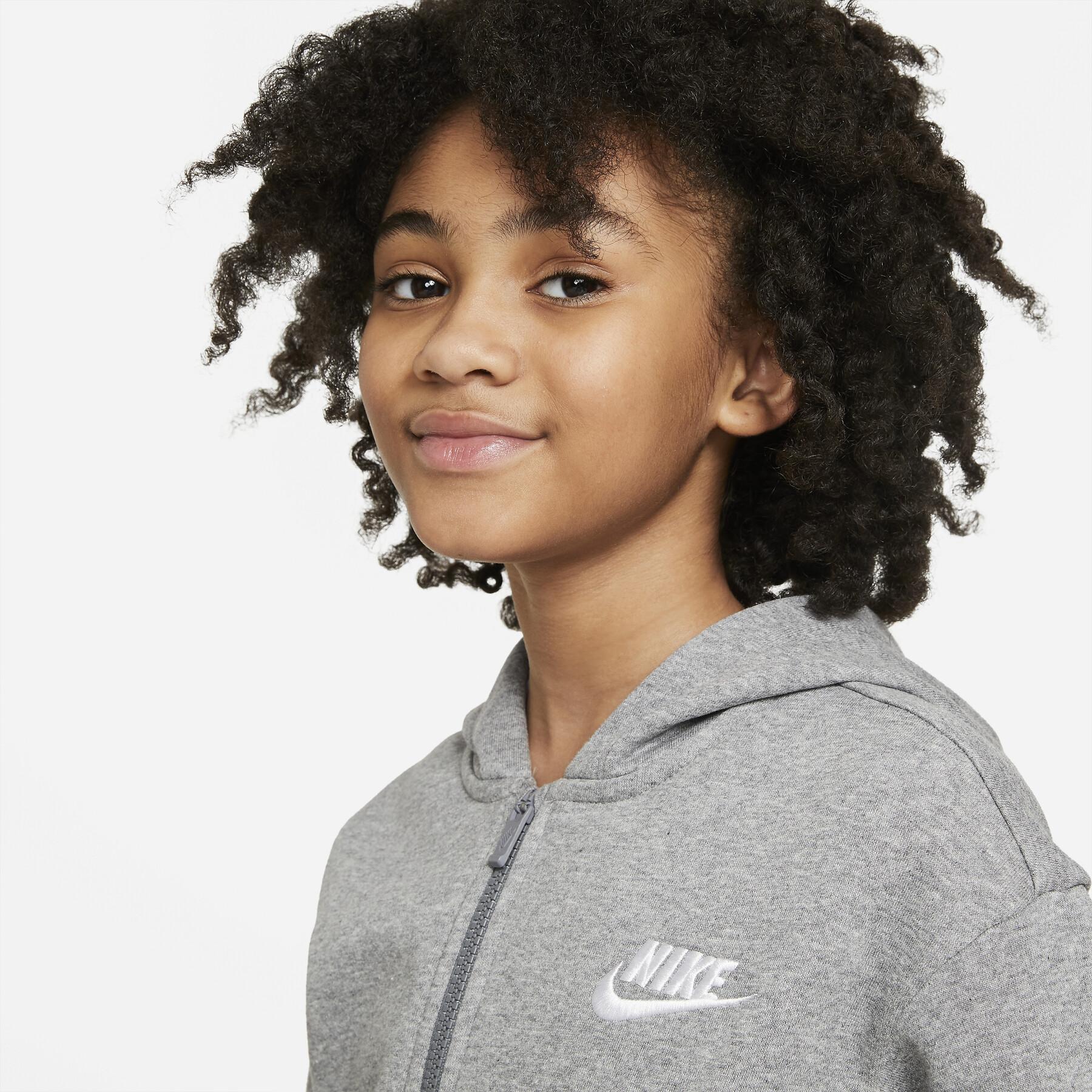 Meisjes fleece hoodie Nike Club