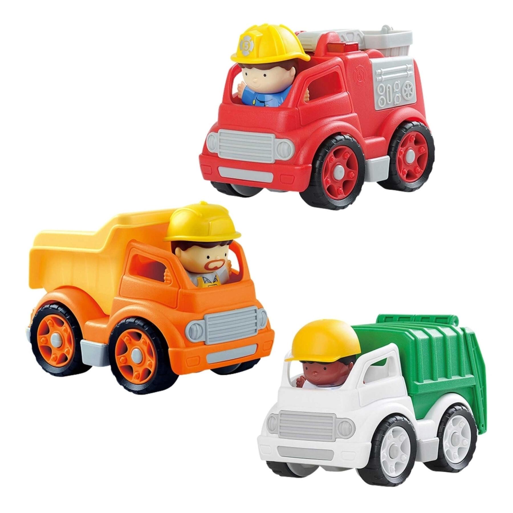 Set van 3 dienstwagens met figuren PlayGo