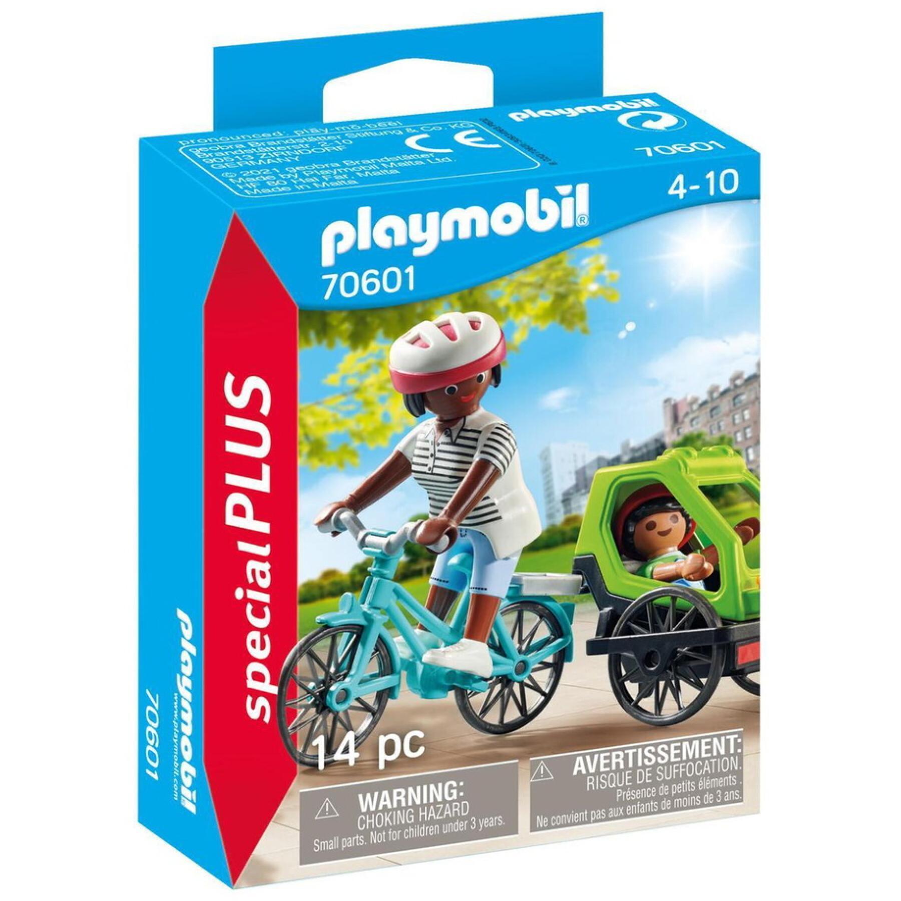 Fietsende moeder en kinderen Playmobil