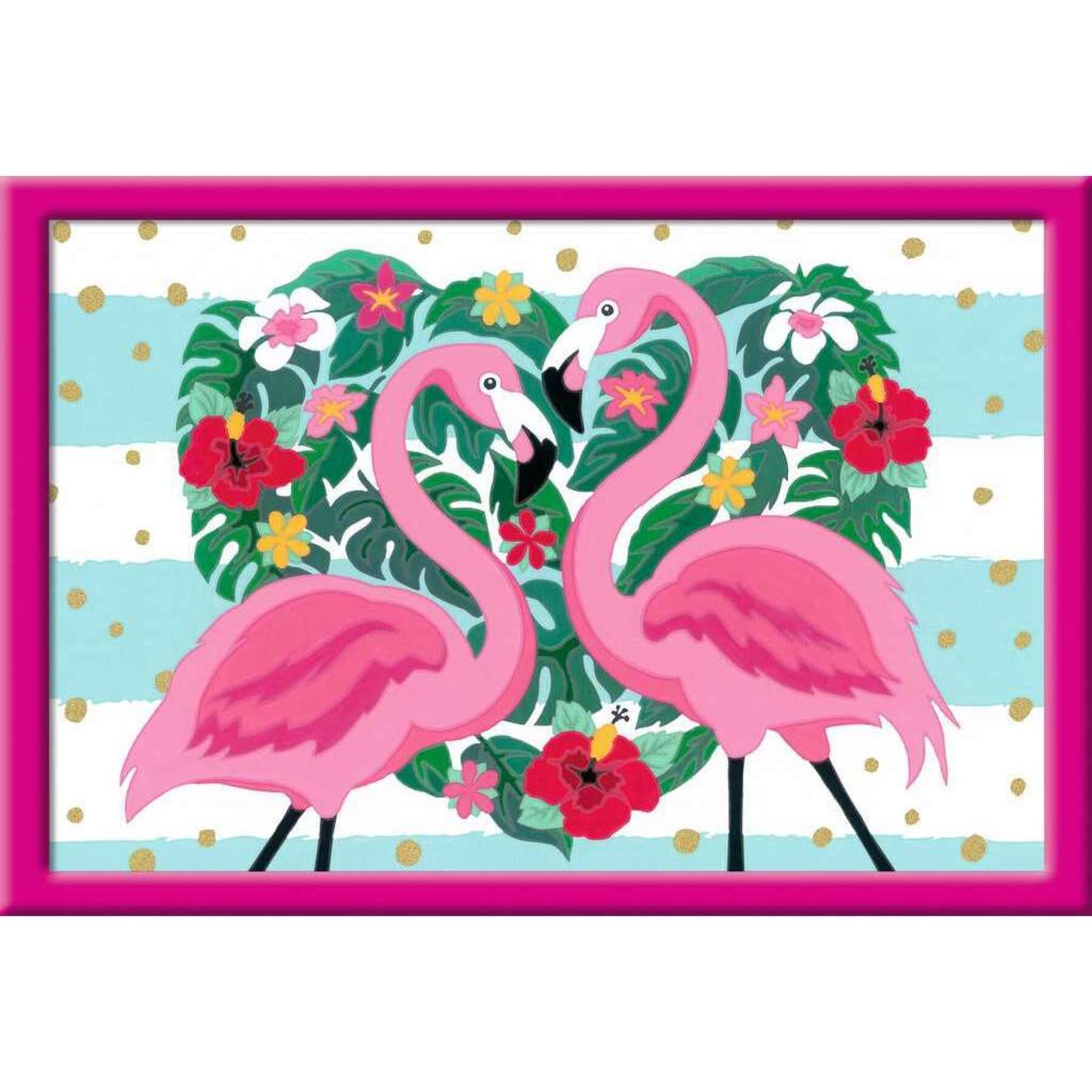 Kunstnummer grote verliefde flamingo's Ravensburger