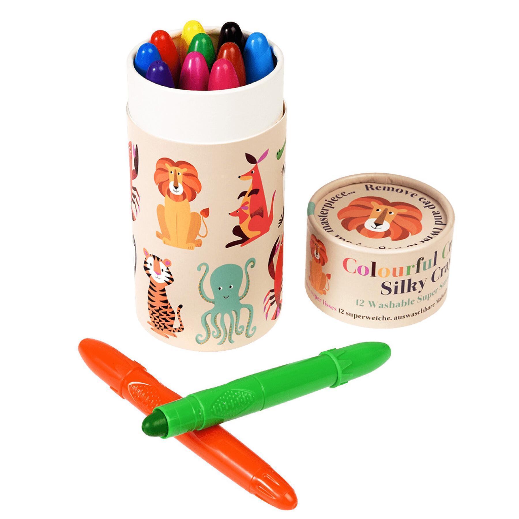 Set van 12 zijdeachtige potloden Rex London Colourful Creatures