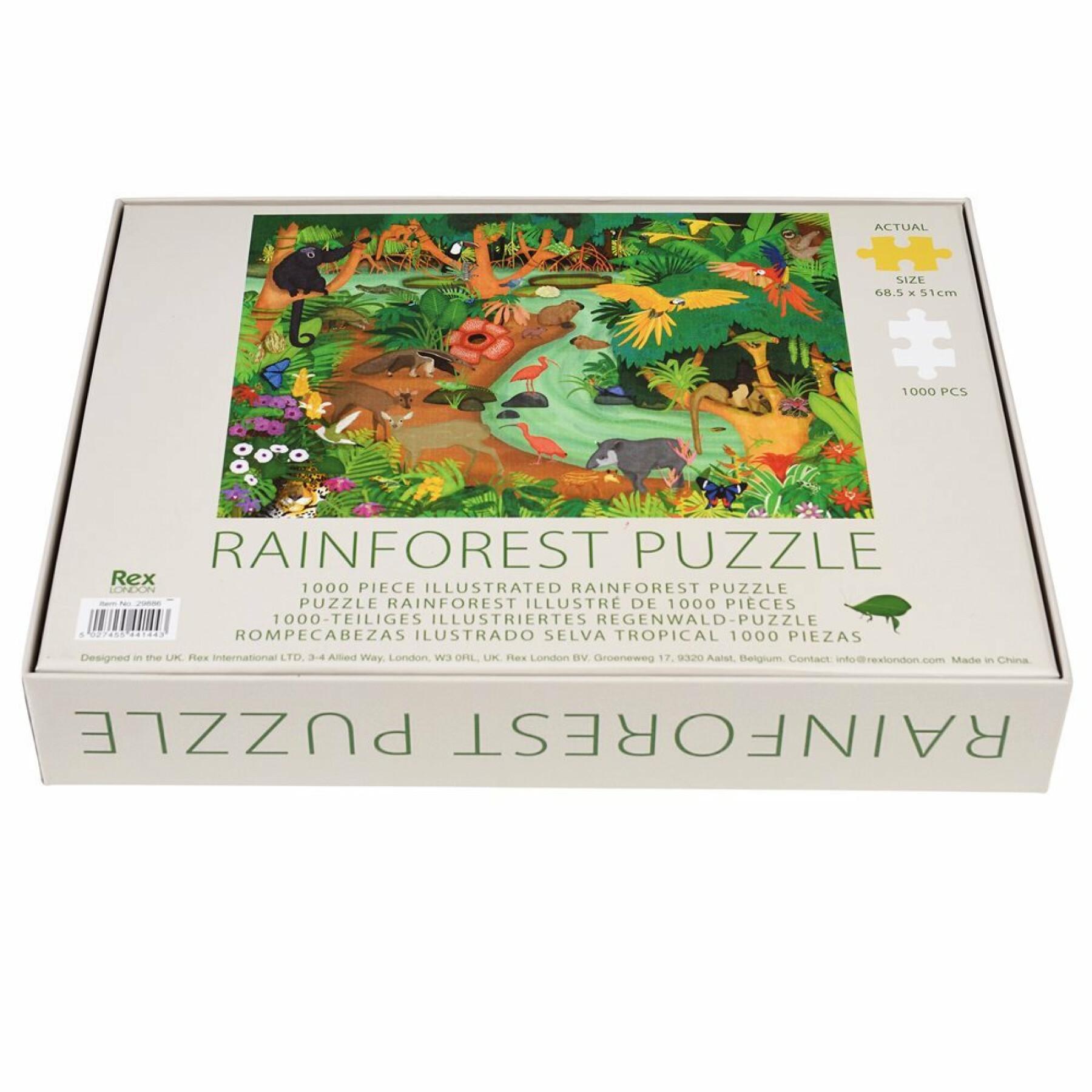 1000 stukjes regenwoud puzzel Rex London