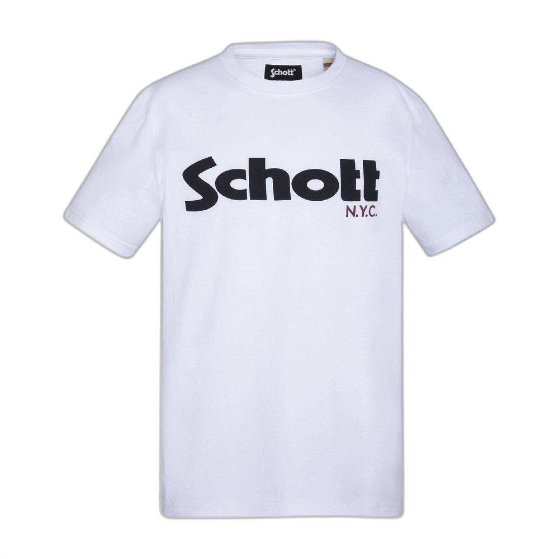 Kinder-T-shirt met logo Schott
