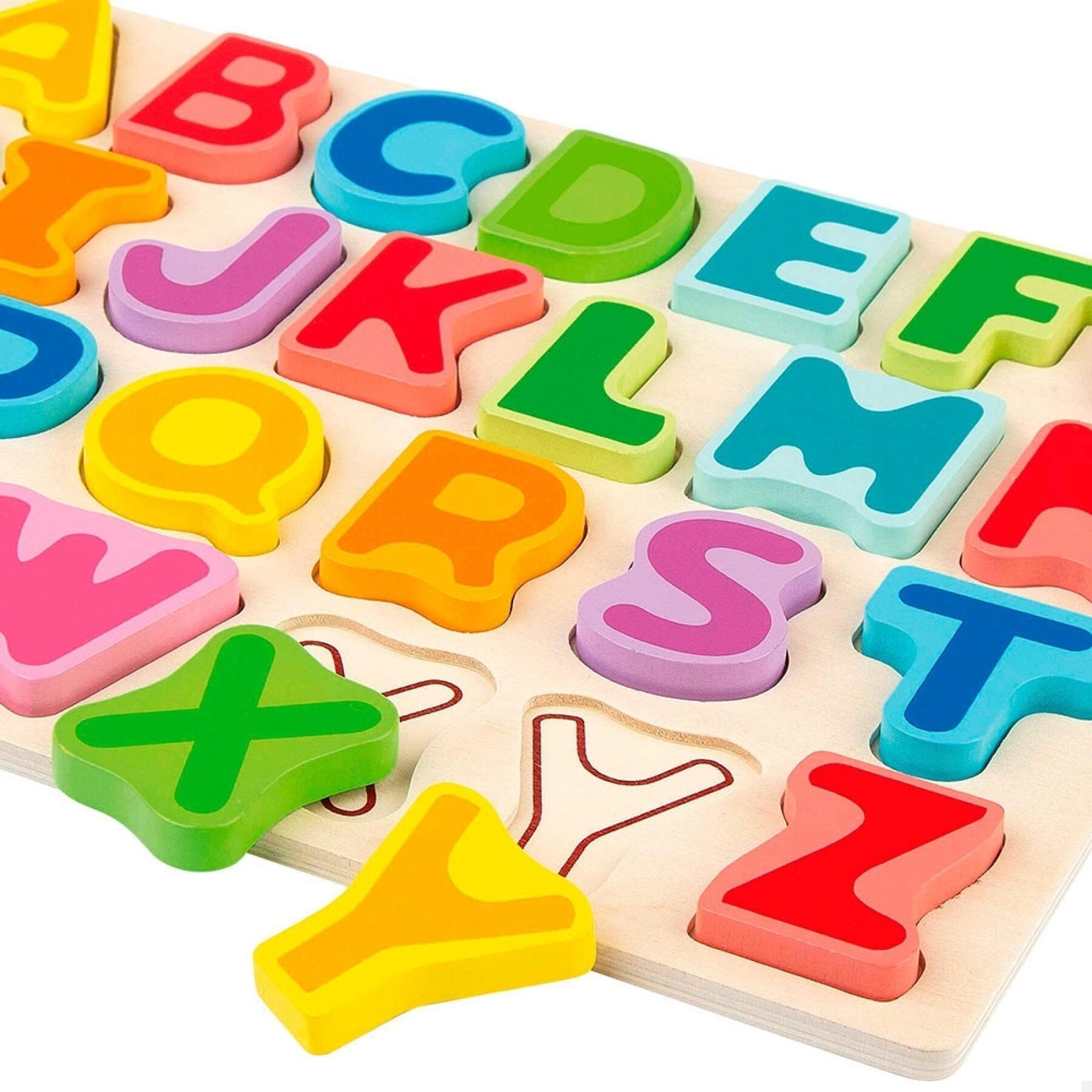 Puzzles in houten kantletters Woomax Eco