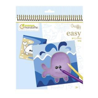 Boekje met 24 kleurplaten zeedieren Avenue Mandarine Graffy Easy