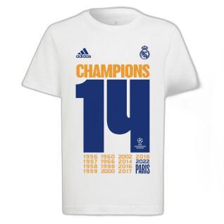 Kinder-T-shirt 25 Real Madrid 2022/23 ucl champ