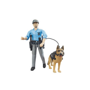 Beeldje - politieagent met hond Bruder