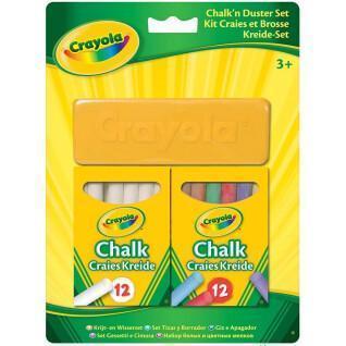 Set van 24 krijtjes met gum Crayola