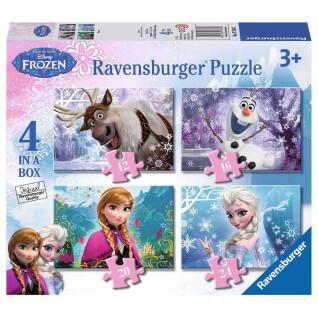 Pak van 4 puzzles van 12-16-20-24 stuks Frozen