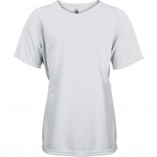 Sport-T-shirt met korte mouwen voor kinderen proact blanc