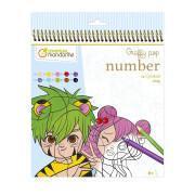 24 vellen manga kleurboek Avenue Mandarine Graffy Pop Number