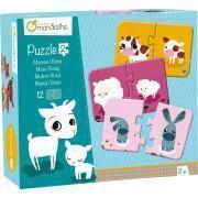 2-delige puzzels Avenue Mandarine Maman/baby (12 p)