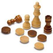 Houten schaak- en backgammon sets Cayro