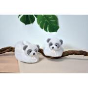 Pantoffels met rammelaar Doudou & compagnie Unicef - Panda Roux