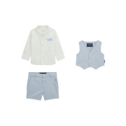 Mouwloos vestje + lang shirt + korte broek voor babyjongens Guess