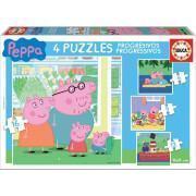 6-9-12-16 stuk progressieve puzzel Peppa Pig