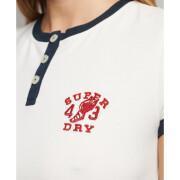 Meisjes-T-shirt met contrasterende rand Superdry Vintage Tiny