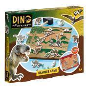 Timmermansleerlingenset met dinosaurusfiguren + kurkplaat aan beide zijden bedrukt Totum Dino Forever